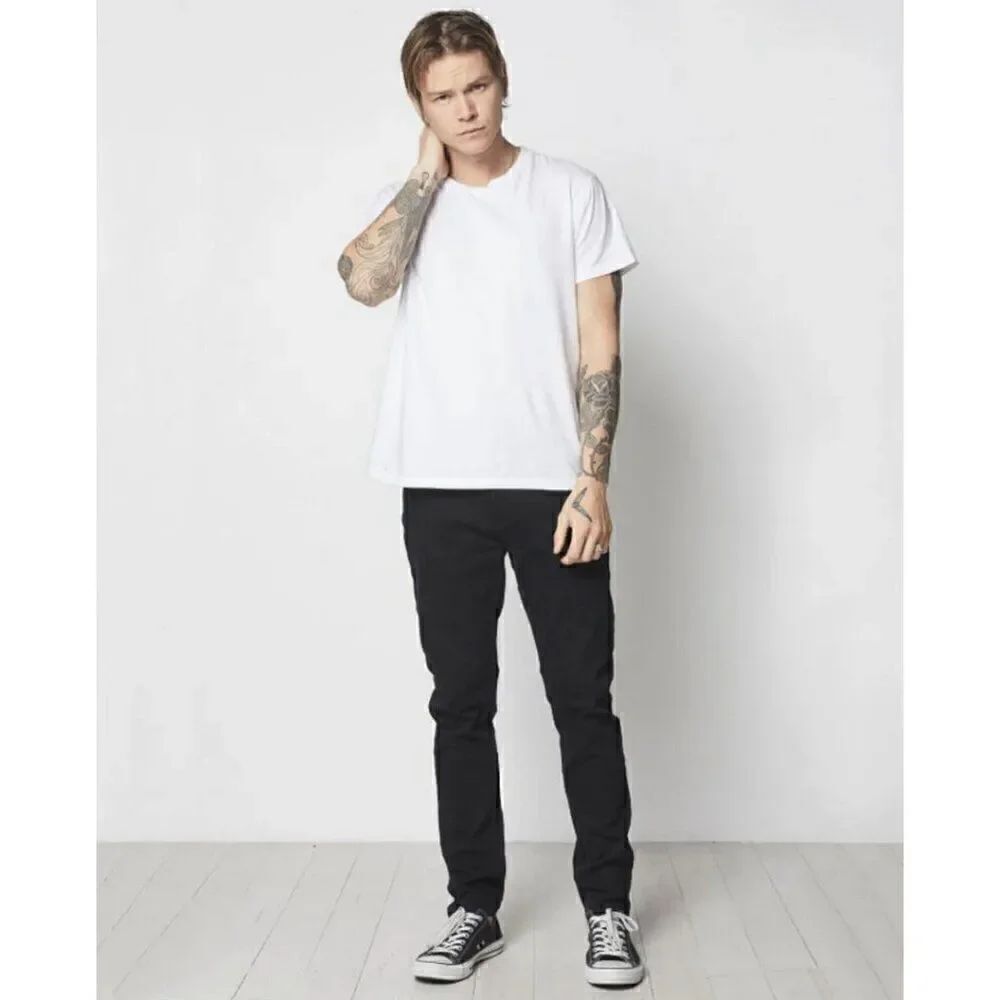 Rolla's Mens Thin Captain Slim Fit Black Jeans Size 31x32